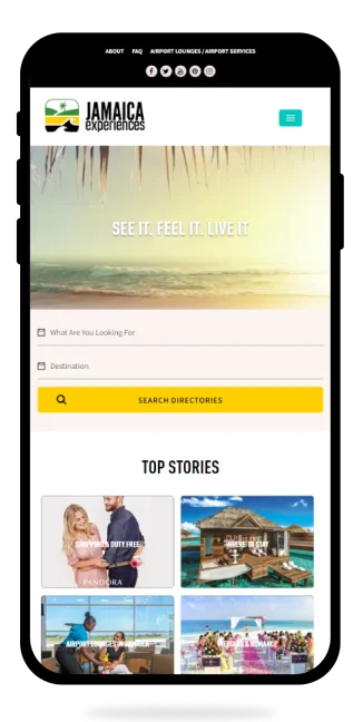 Jamaica Experiences portfolio project